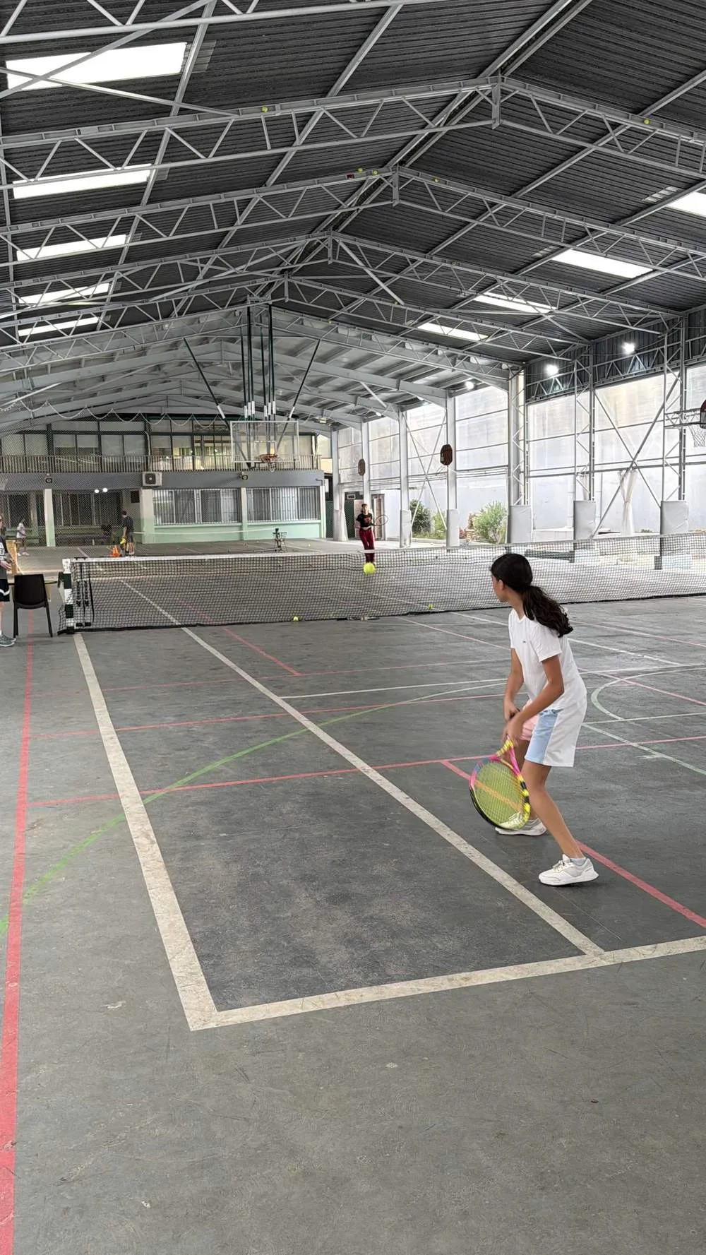 Wide view of the ProSpin court at Sagesse Brasilia School